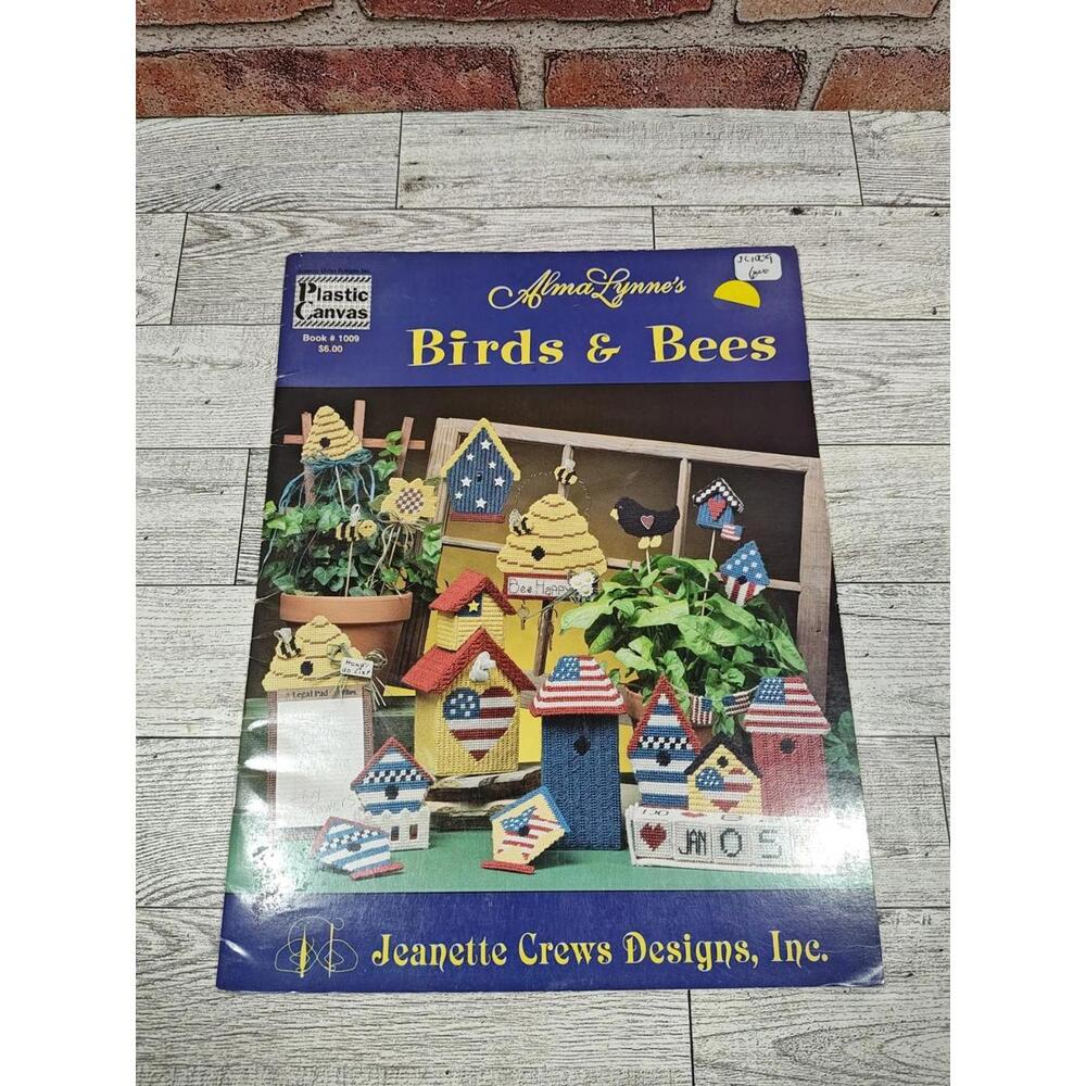 Alma Lynne's BIRDS & BEES Plastic Canvas Booklet Of 8 Design Charts Instructions